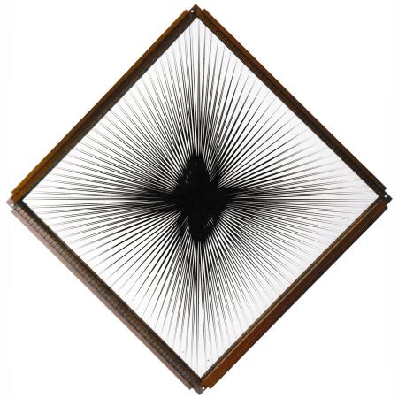 Dinamica visiva, 1961, due strati di pvc, cm 61x61x8