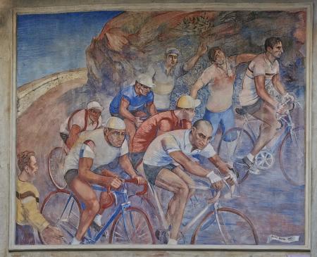 Corridori, 1957, affresco, cm. 223 x 292