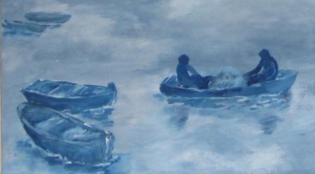Alla ricerca della quiete, 2012, acrilico su tela 50x35 cm
