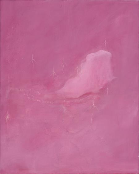 Senza titolo, acrilico e inchiostro su tela con telaio, 50 x 40 x 4 cm