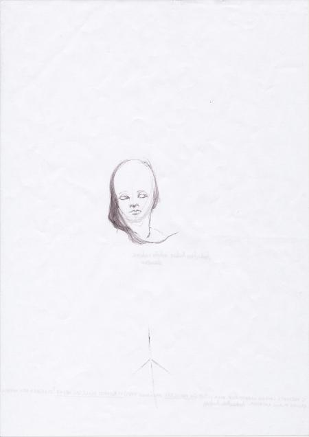 Senza titolo, serie, in progress dall’anno 1979, TI RICORDI DELLE QSL DEI CB?, inchiostro su carta 29,7x21 cm (particolare senza struttura di protezione)