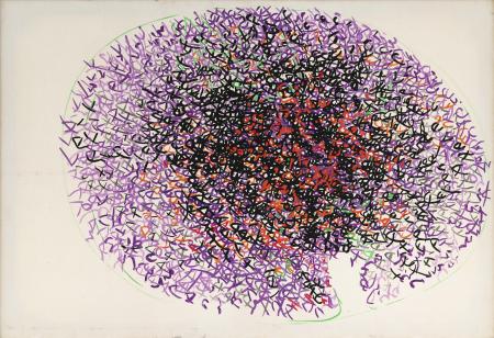 Senza titolo, 1963, tempera su tela, cm 89x130