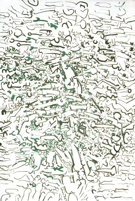 Verde abete, 1964, tempera su tela cm 195x130