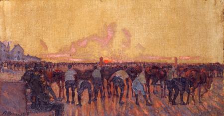 Il governo dei cavalli, 1916, olio su tela