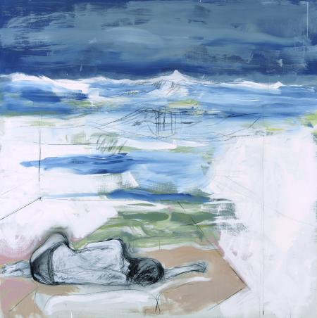 Un mondo di freddo e di ghiaccio, 2011, Olio su tela, 160x140cm