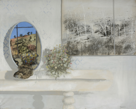 Ambiente, 1969, olio su tela, 100x80 cm