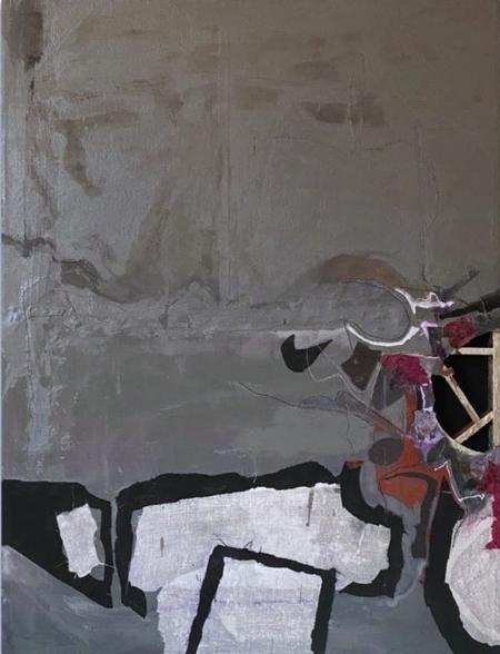 DORMIRE ACCANTO AL CIELO, 2025, tecniche miste 79,2 x 104,5 x 4,8 cm