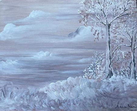 Bianco, 2018, olio su tela 70x50cm