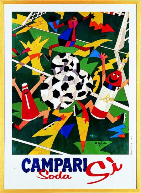 Campari soda, poster mondiali calcio, 1990