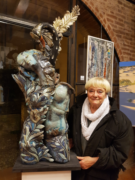 Anima Pura da proteggere, 2019, ceramica RAKU, 60x150 cm