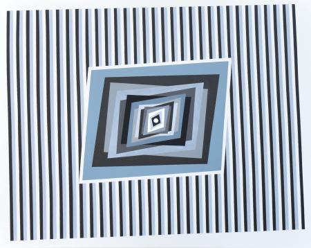 Chromatism and optical art, 180/12/020, 2020, acrilici su tela, cm 80x100x4,3