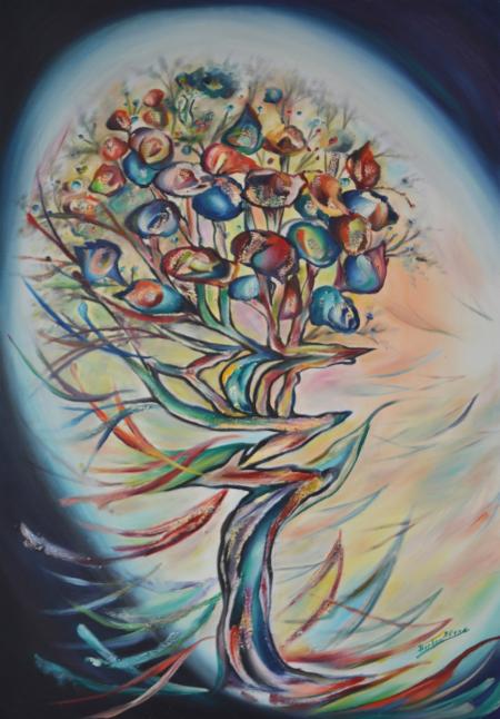 Ciarliera intimità, 2008, tecnica mista 70x100 cm