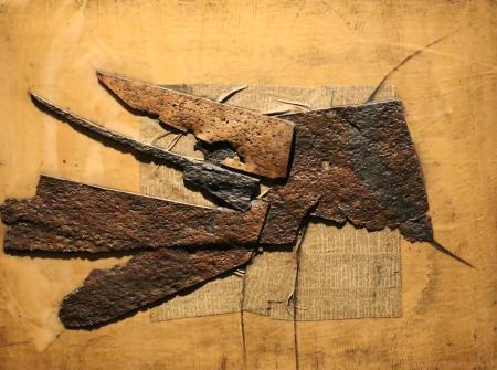 Kopt - testa, collage, 1959