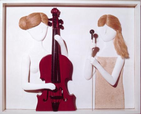 Concertino a rilievo, 1968, polimaterico in gesso, 40x50 cm