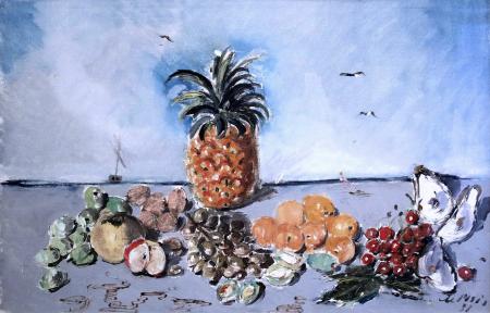 Natura morta marina con ananas, 1933