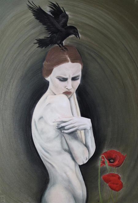 Spleen, 2017-2020, pastelli Schmincke e alcuni tratti aggiustati con matite pastello di varia consistenza (Caran d’Ache, Derwent, Bruynzeel), foglio ruvido “Zecchi” 70 x 100 cm