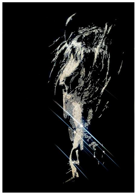 Nothing more, 2021, 9600 swarovski crystals su plexiglas, 70 x 100 cm