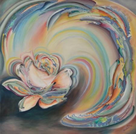 Dilettevoli profumi, 2012, tecnica mista 100x100 cm