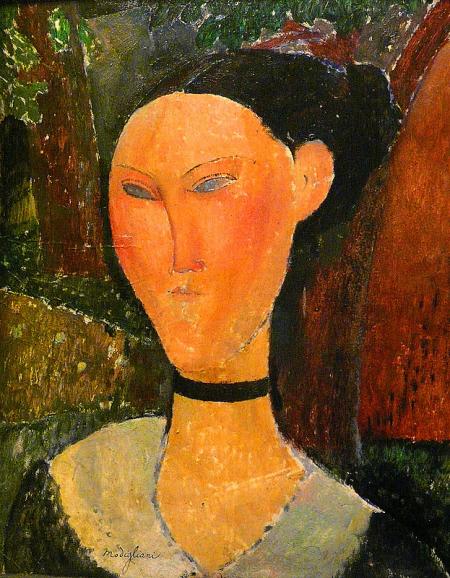 Donna con nastro di velluto ,1915