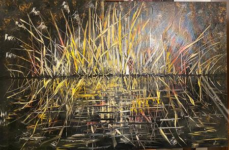 Dove l'acqua sogna, 2025, olio su tela 150x100 cm
