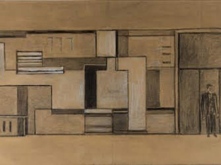 Interventi decorativi per la Casa del Fascio, 1935/37, carboncino su carta intelata