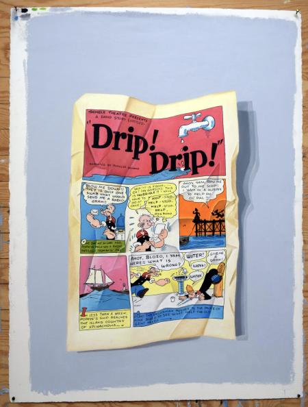DripDrip, 2025, pastelli a olio su carta acquerello Arches 55x75 cm