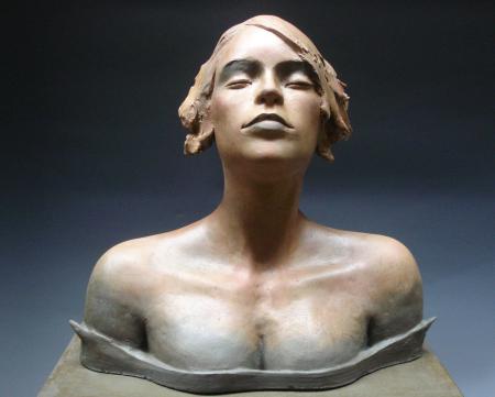 Elfo silvano, bronzo, 2008, 29x26x21 cm