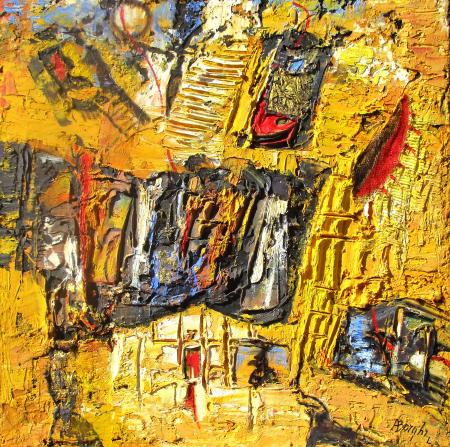 Emozioni, 2022, tecnica mista su tela 80 x 80 cm