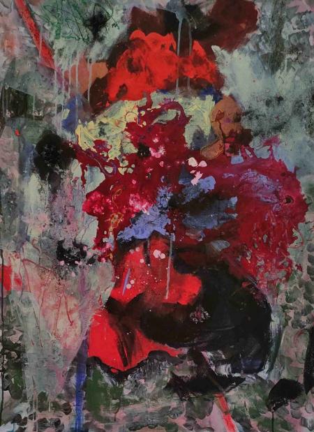 Emozioni, 2023, fluid art e acrilici su tela 80 x 100 x 2 cm