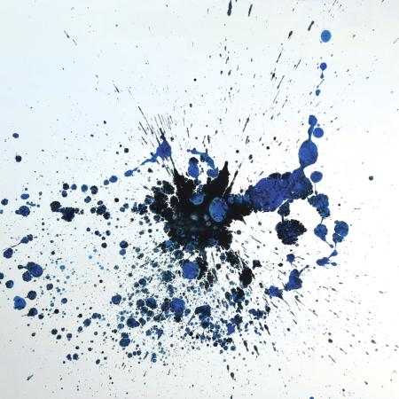 Esplosione, 2014, smalto su tela 100x100 cm