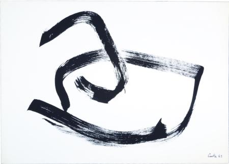 Figura geometrica, 1963, tempera su carta 70 x 50 cm