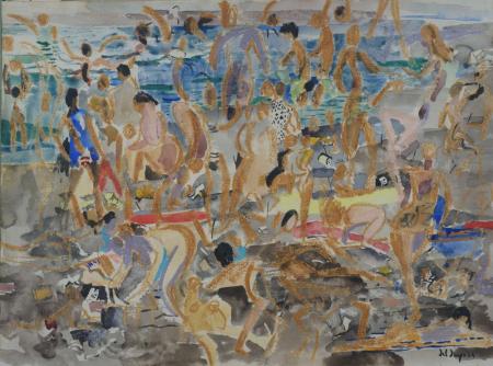 Senza titolo, 1964,Tecnica mista su carta, 50,3 x 74,4cm