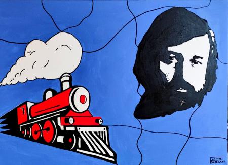 Non so che viso avesse, 2023, acrilico su tela 50 x 70 cm