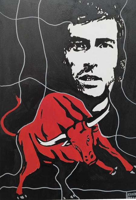 Paolo Pulici...THE LEGEND, 2023, acrilico su tela 70 x 50 cm