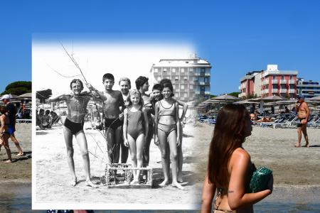 GLI AMICI DI UN TEMPO, 2025, su lamiera scatto con inserto 70x50 cm