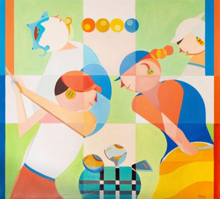 Golf Competition, 2018, oil on canvas 100 x 110 cm