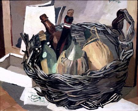 Cesta e bottiglie, 1942