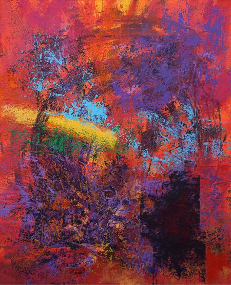 Viola  Mistero  2, 2024, acrilico su tela 100x120 cm