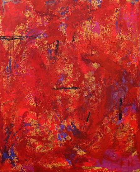 Rosso Magenta, 2024,  acrilico su tela 120x150 cm
