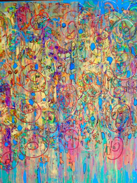 Human deconstruction, 2025, acrilico su tela 120x150 cm