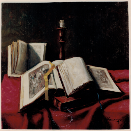 I memoriali di S. Elena, olio su tela, cm 60 X 60, 1983