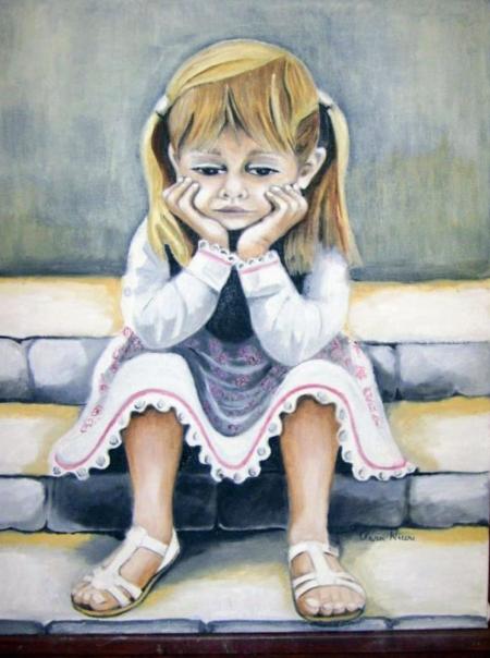 Il broncio, 2022, olio su tela 40 x 50 x 1,8 cm