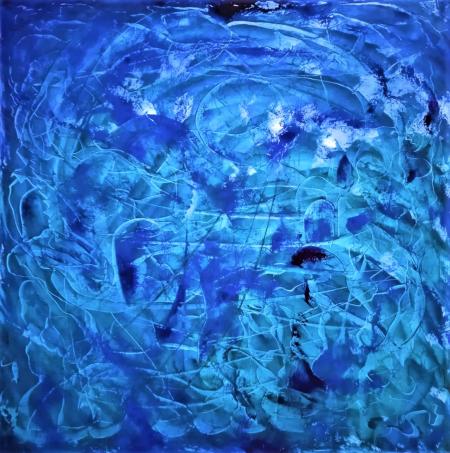 IL FRAGORE DEL MARE, 2021, olio su tela 80 x 80 cm