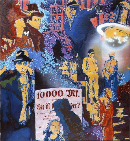 Il mostro di Dusseldorf, 1976, cm 185x165, acrilico su tela