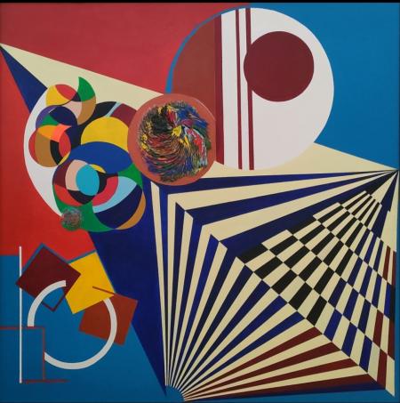 Im-perfect, 2022, acrilico su tela, 70x70 cm