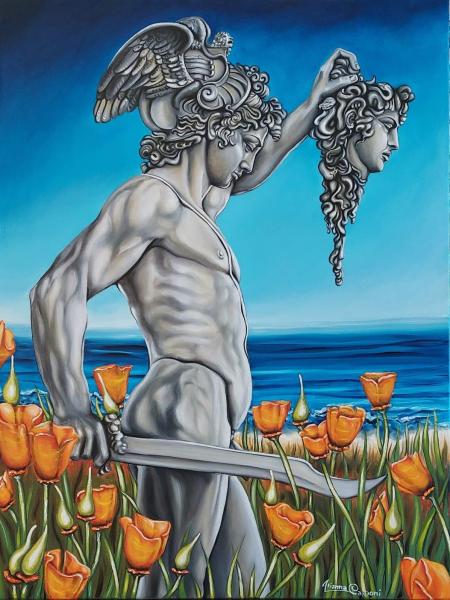 Perseo, 2023, olio su tela 60x80 cm