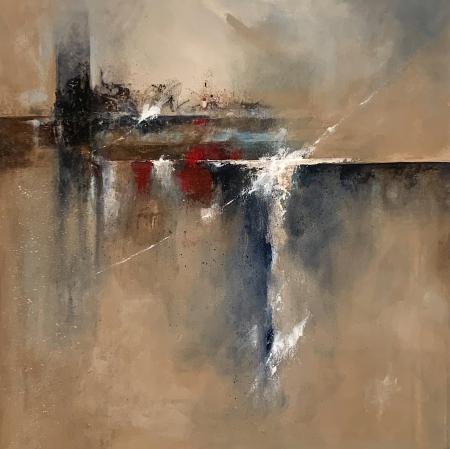 Incontro all'orizzonte, 2021, 100x100 cm