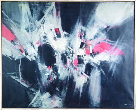Informale e gestuale, 1961, olio su tela 100 x 80 cm