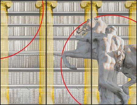 Ionicis Columnis, 2024, inchiostri e colori acrilici su carta cotone Fine Art, 260 x 200 cm