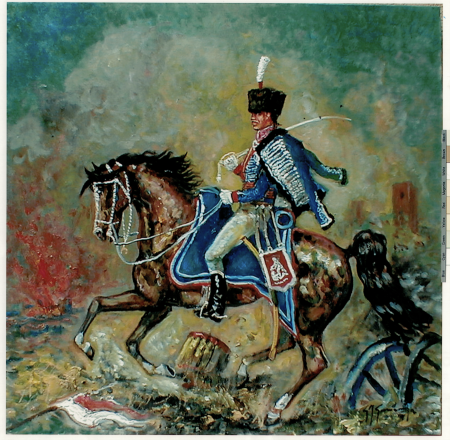 L'ussaro dell'elettorato di Hessen 1813, cm 60 X 60, 1996